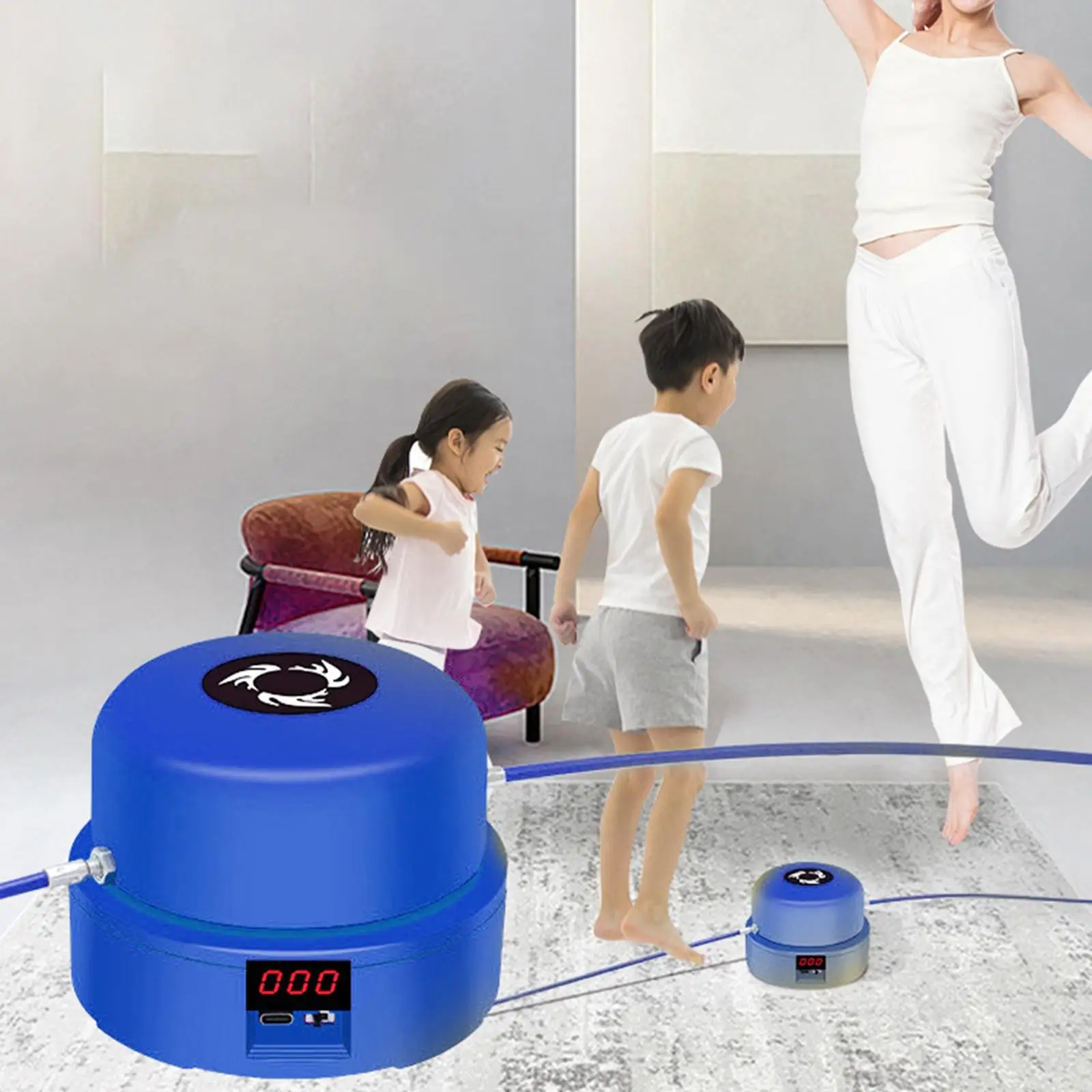 Durable Skipping Rope Digital Counter Mute Electric Jump Rope Machine for Beginners Full Body Excercising Home Workout Training