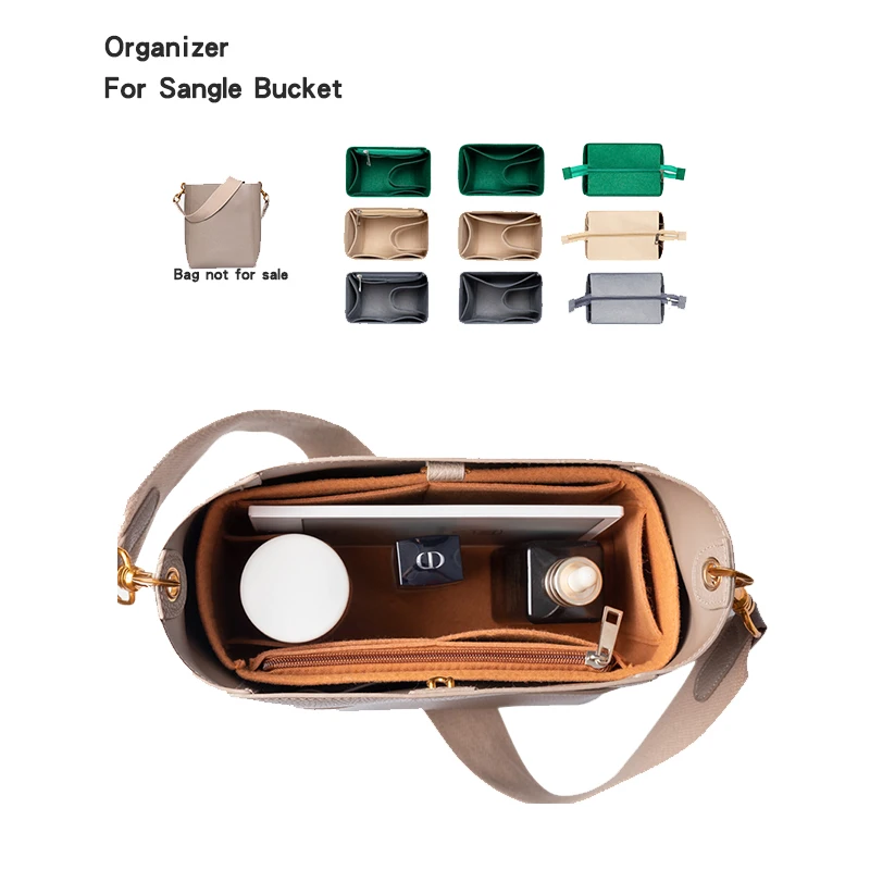 Purse Insert Organizer for Celi Sangle Bucket Bag Designer Handbags Tote Bag Liner,Customize