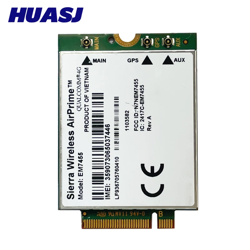 Huasj-wwan Sierra Módulo 4g sem Fio para Laptop e Roteador 4g Em7455 1103582 Fdd Tdd Lte Cat6 Ngff M.2 300mbps - Imagem 5