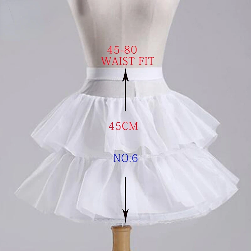 Flower Girls Petticoat Underskirt Cosplay Party Short Dress Jupon Enfant Fille Lolita Ballet Tutu Skirt Enaguas Sottogonna Mini