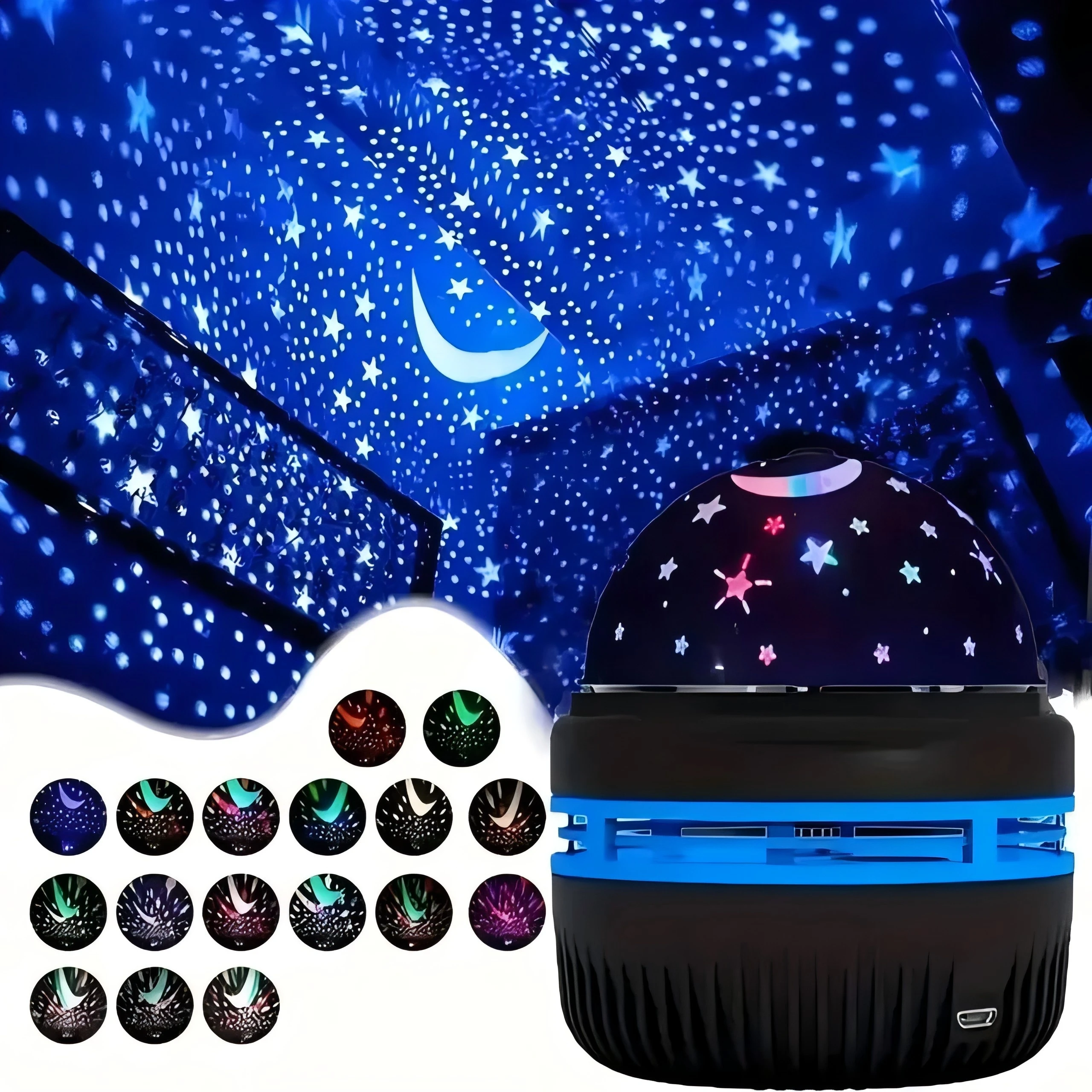 Northern Light Starry Sky Projector Lamp Ocean Projector Lamp Bar Party Atmosphere Light Decoration Night Holiday Gift star projector