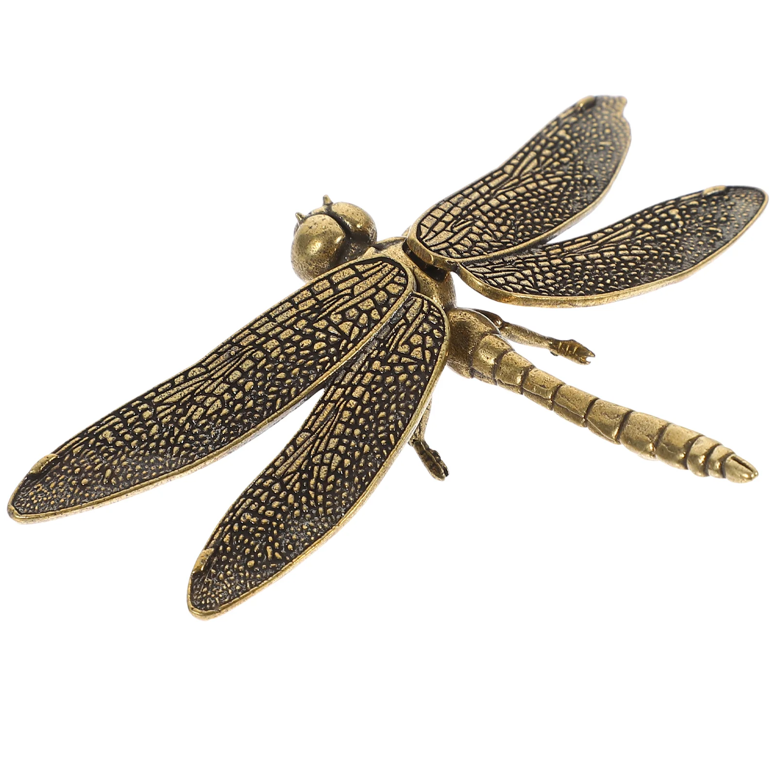 

Brass Dragonfly Figurine Dragonfly Copper Sculpture Ornament Figurine for Home Office