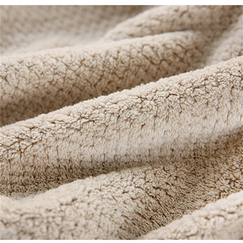 Pineapple grid towel, high-density and thickened coral velvet beach towel, soft and absorbent, not shedding fur color bath towel 6