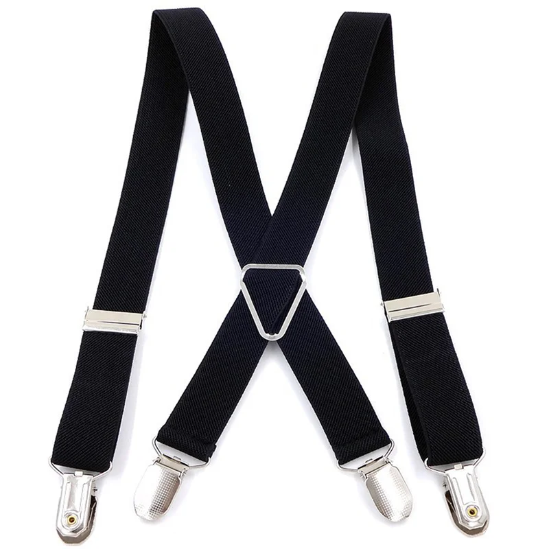 

2.5 X110cm Elastic Polyester Suspenders Men 4 Clips Vintage Men's Women Suspender Trousers Wedding Suspension for Skirts