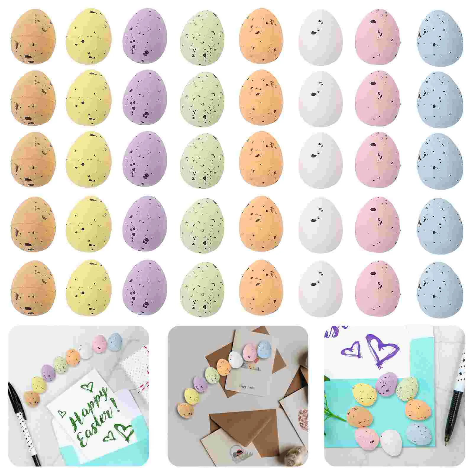 

100 Pcs Easter Foam Egg Party Decoration DIY Pigeon Props Bed Room Fake Eggs Bedroom Simulation Decor Foams Bling