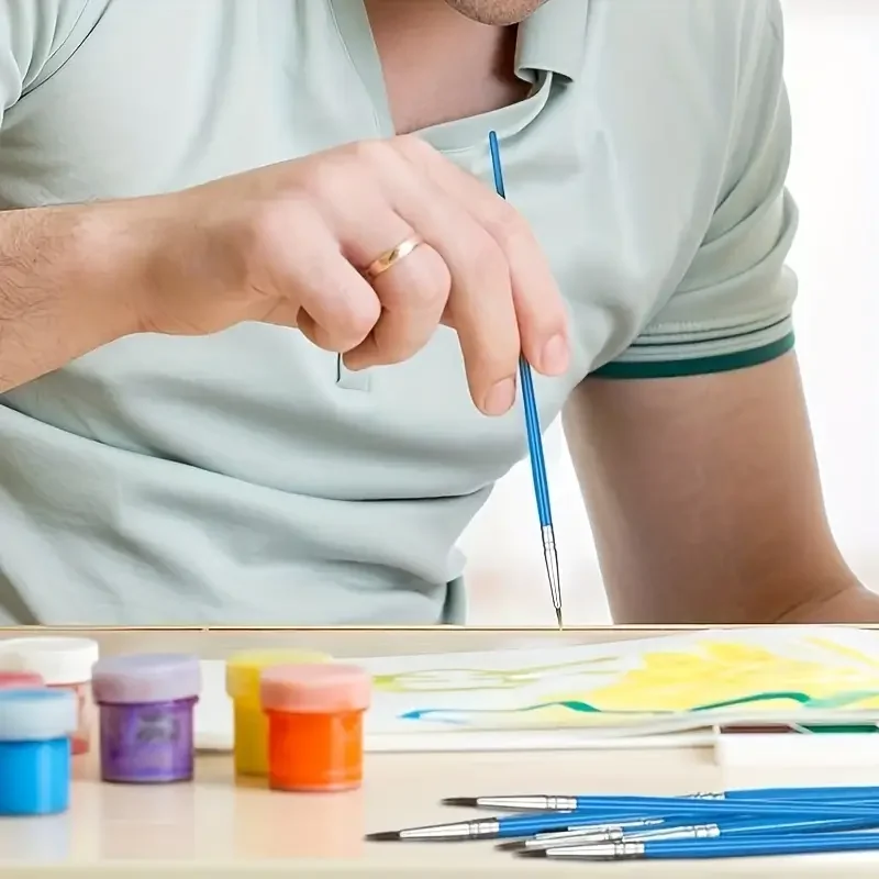 100pcs Paint Brushes Set for Kids Acrylic with Flat Round Pointed Paint Brushes Craft Watercolor Oil Painting Brushes 5