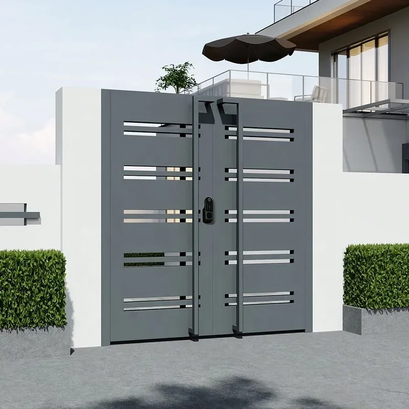 DS factory wholesale Wrought Iron driveway gate villa swing gates 2