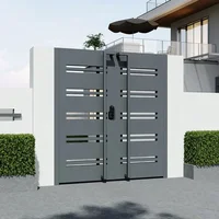 DS factory wholesale Wrought Iron driveway gate villa swing gates 2
