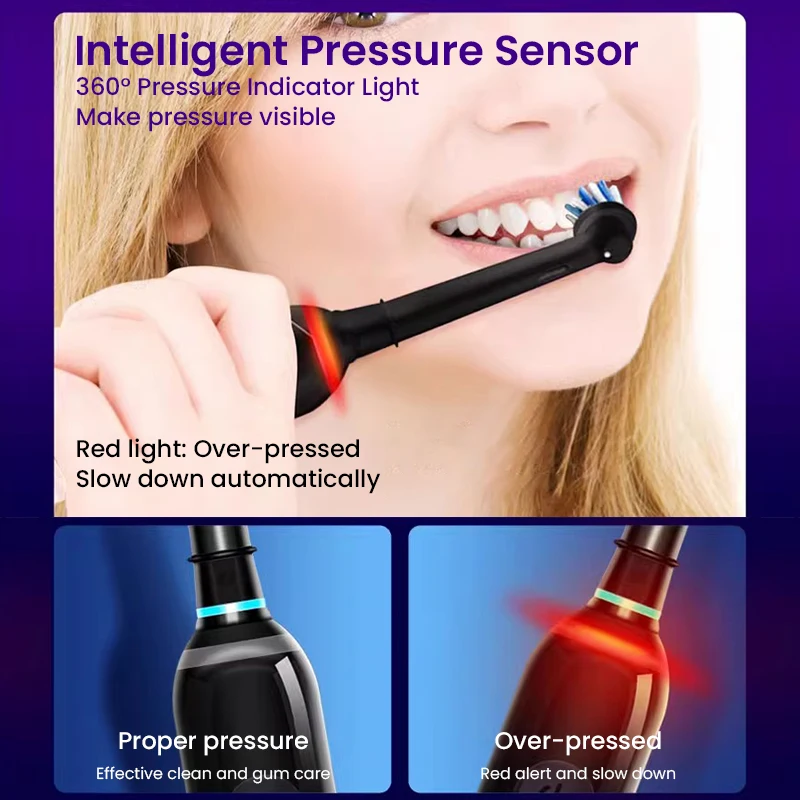 Oral B Pro4 울트라 스마트 센서 전동 칫솔 3D 소닉 로터리 클린 치아 껌 케어 4 가지 모드 충전식 칫솔