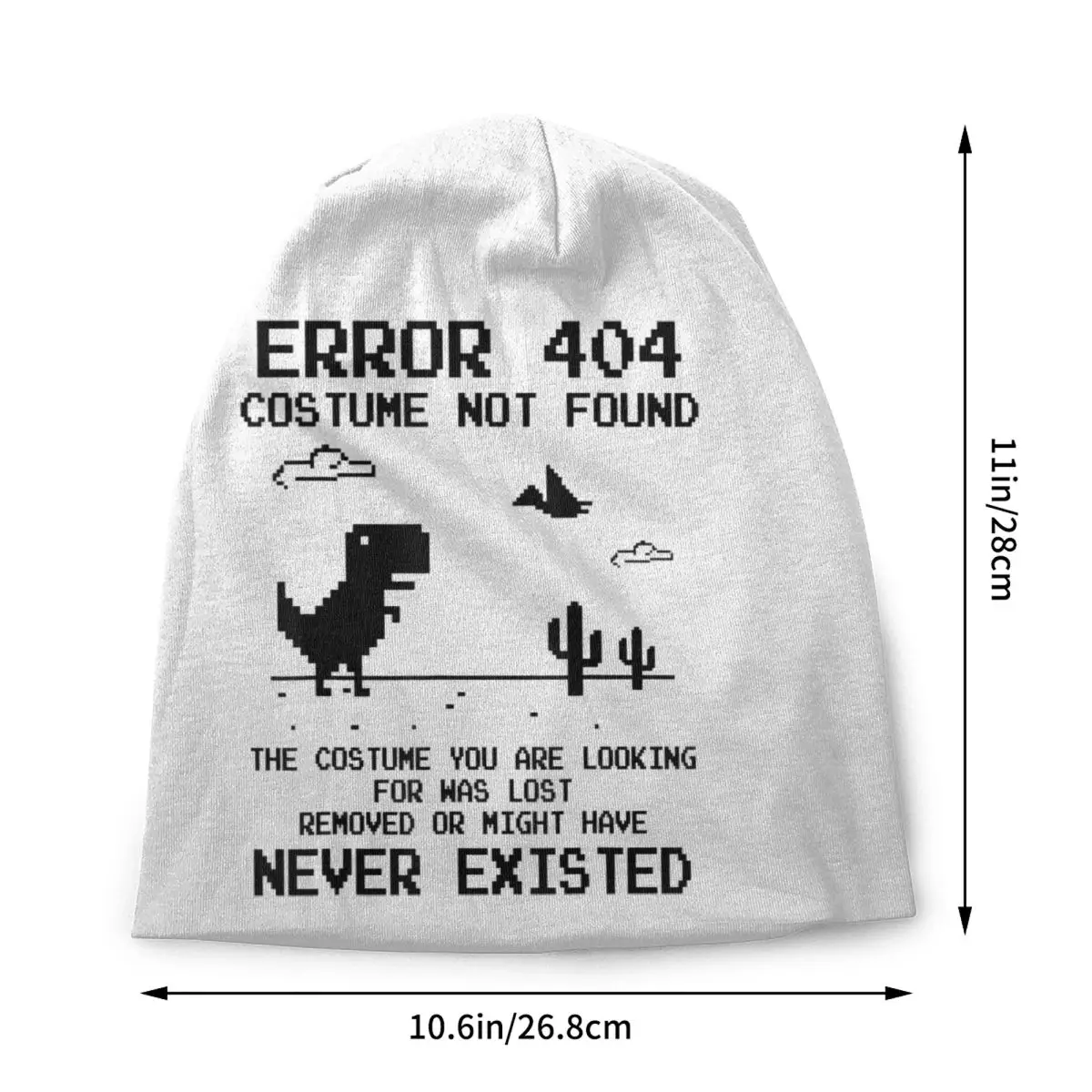 Dinossauro erro 404 traje não encontrado código skullies gorros