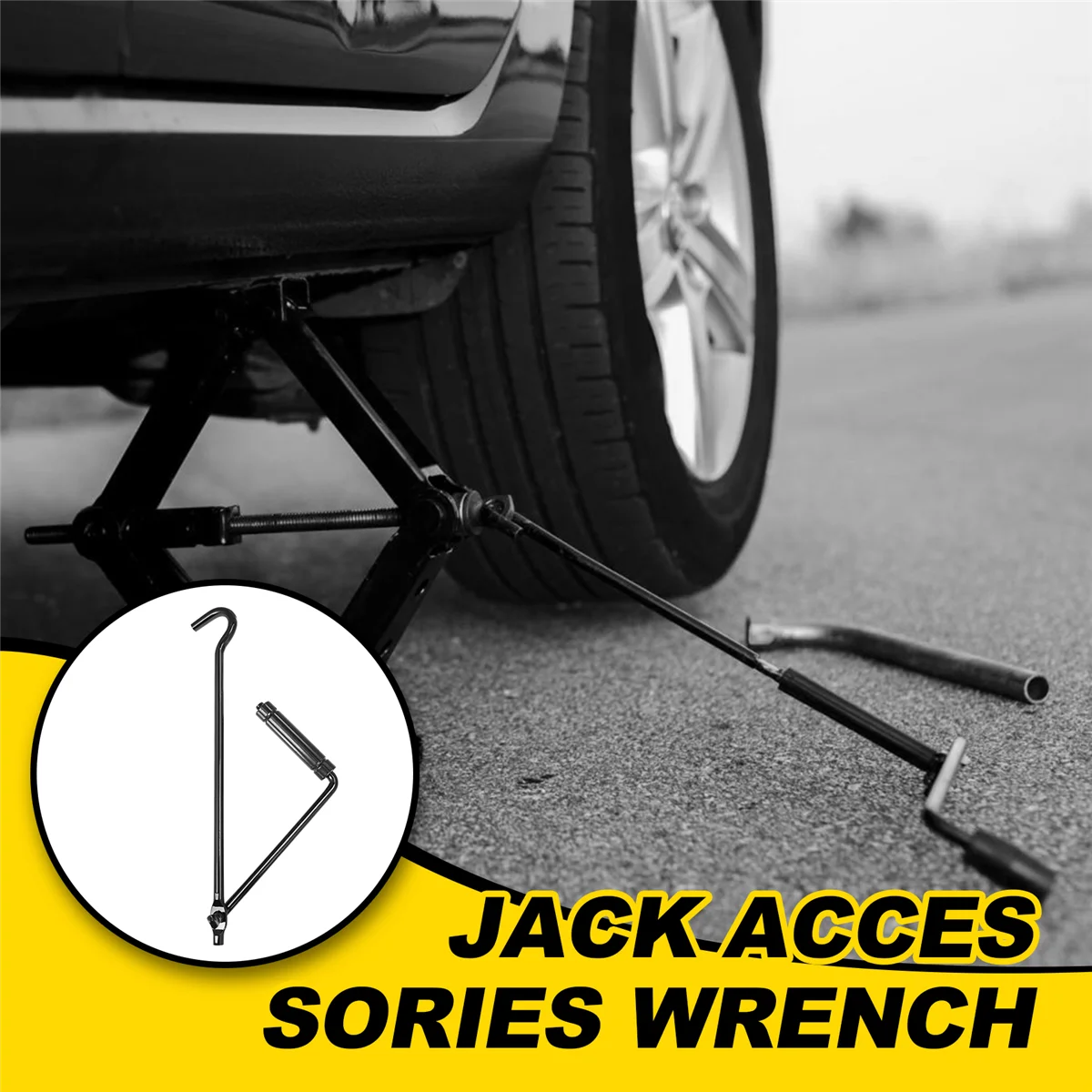 Car Jack Hand Crank Wheel Spanner Handle For Scissor Car Lift