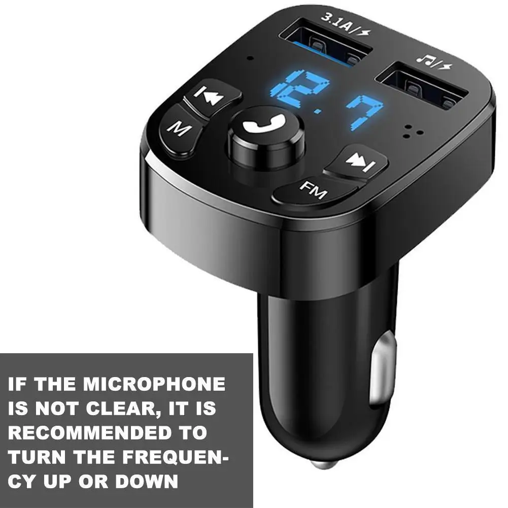 Car Bluetooth FM Transmitter 87.5-108 Mhz Audio Car Mp3 Player 5V Output USB Auto Car Fast Charge Electronic Accessories 12-24V images - 6