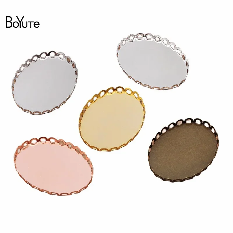 

BoYuTe (20 шт./лот) 30*40 мм овальная фотокамера искусственная поднос Diy материалы ручной работы для изготовления ювелирных изделий