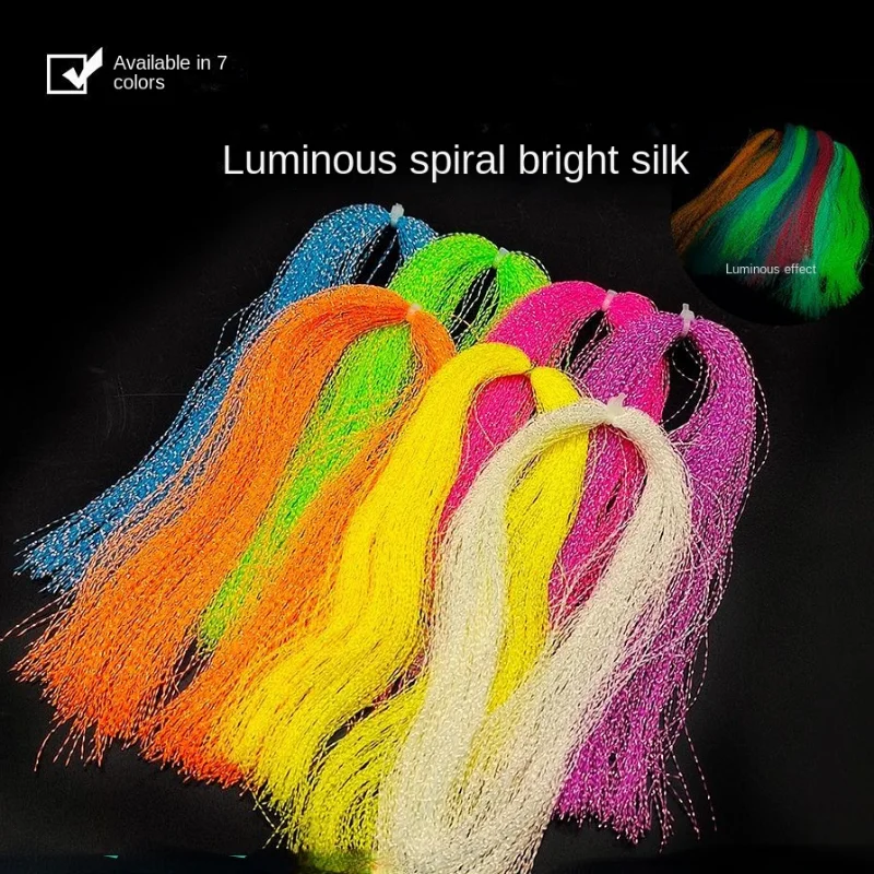 

Fly Tying for Knitting Flies Fishing Floating Line Flashabou Holographic Tinsel Crystal Flash Strands Luminous Swivels Strings