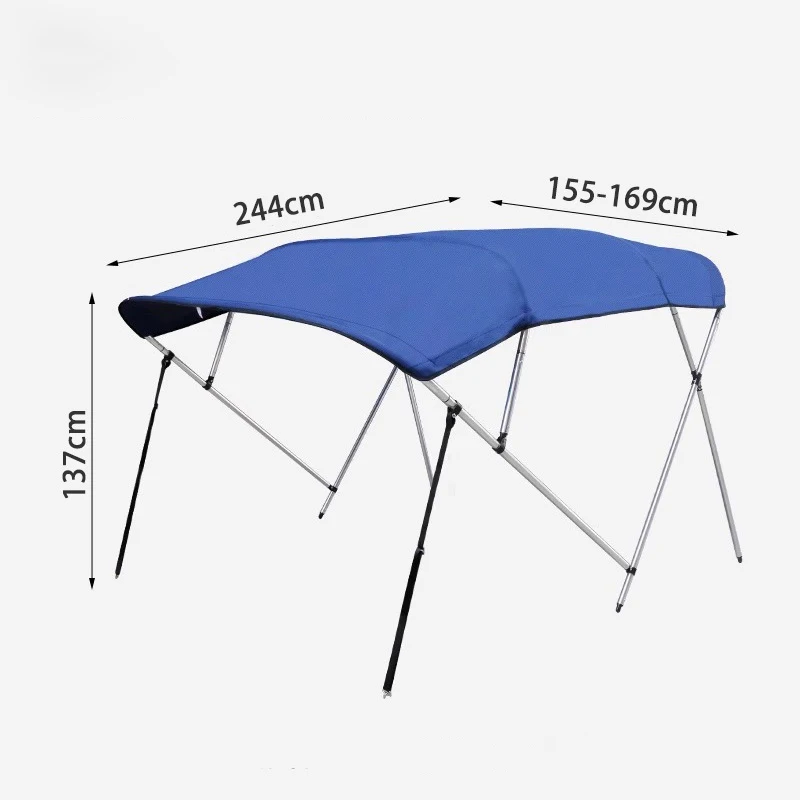 Hot Selling Yacht Roof Rain Cover Sunshade Fishing Boat Sunshade Bracket Oxford Cloth Aluminum Alloy