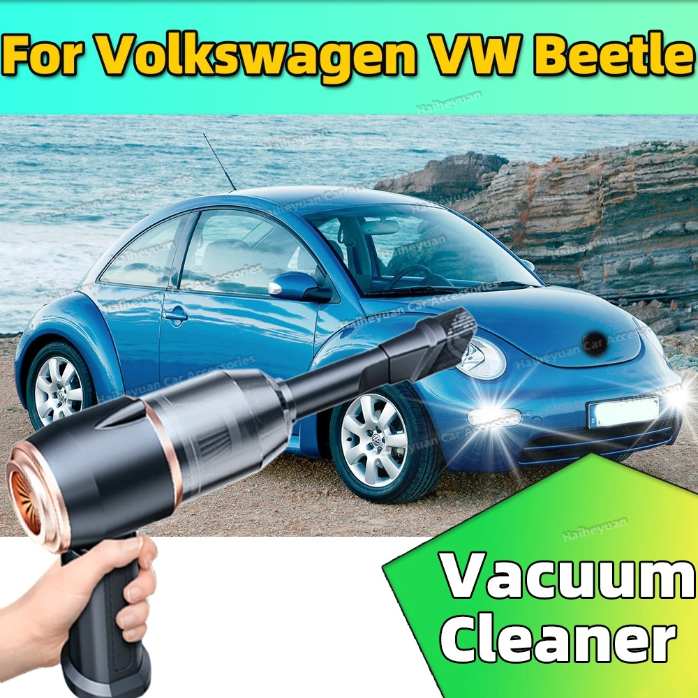 For Volkswagen VW Beetle Car Vacuum Cleaner Portable Wireless Handheld Mini Cleaner Low Noise 135000PA High Power