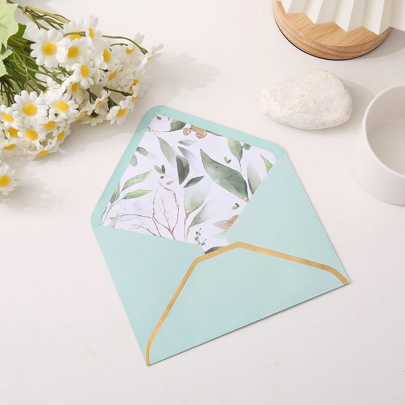 50pcs/lot Printing 16x11cm Envelopes for Wedding Invitations Business Small High-grade 100g Paper Stationery Supplies Storage