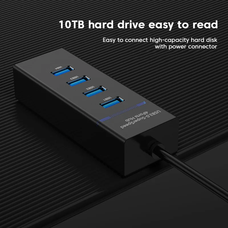 Высокоскоростной USB-разветвитель, 4 порта, 2,0 дюйма, 3,0 дюйма