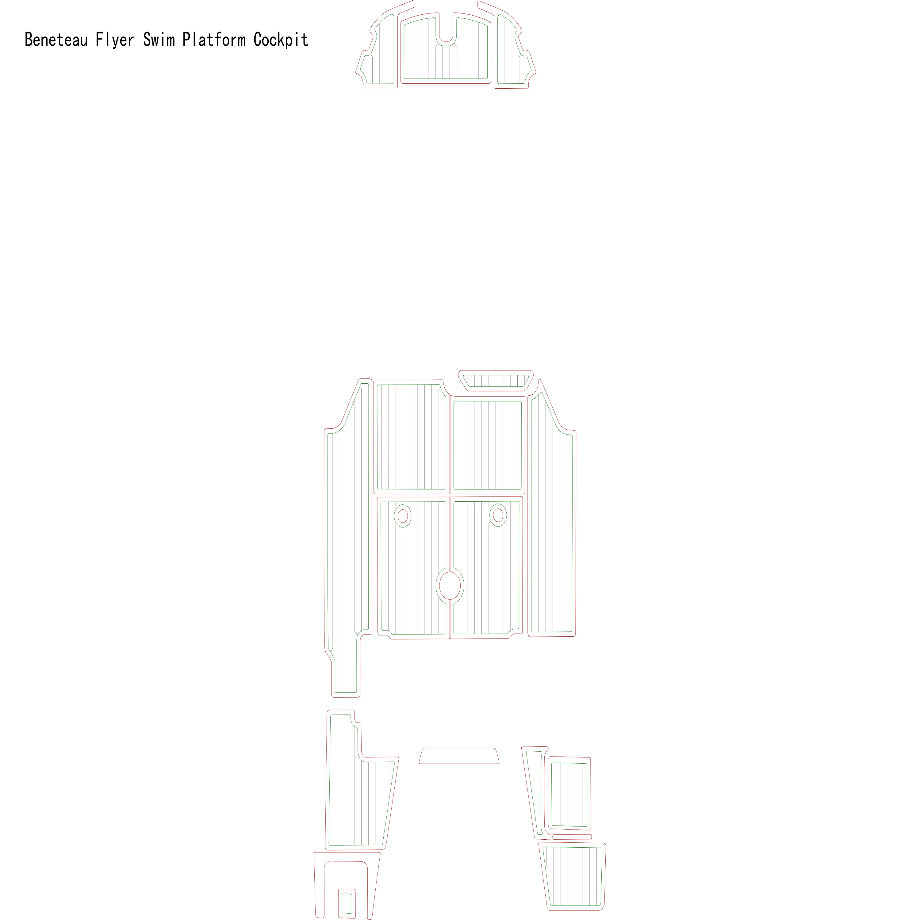 

Платформа для плавания Beneteau Flyer, лодка-кабина EVA, напольная подушка из искусственного тика