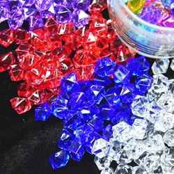 DIY 100Pcs Colorful Acrylic Stones Crystal Ice Cubes Vase Filler For Fish Tank Aquarium Accessories Wedding Xmas Decor