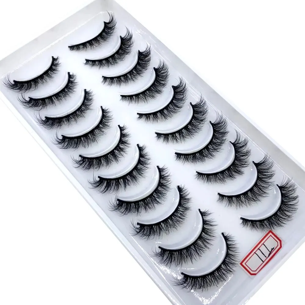 HBZGTLAD Neue 10 Paar 3D Faux Nerz Wimpern Natürliche Falsche Wimpern Dramatische Flauschige Gefälschte Wimpern Make-Up Wimpern Verlängerung Wimpern – Detail 8
