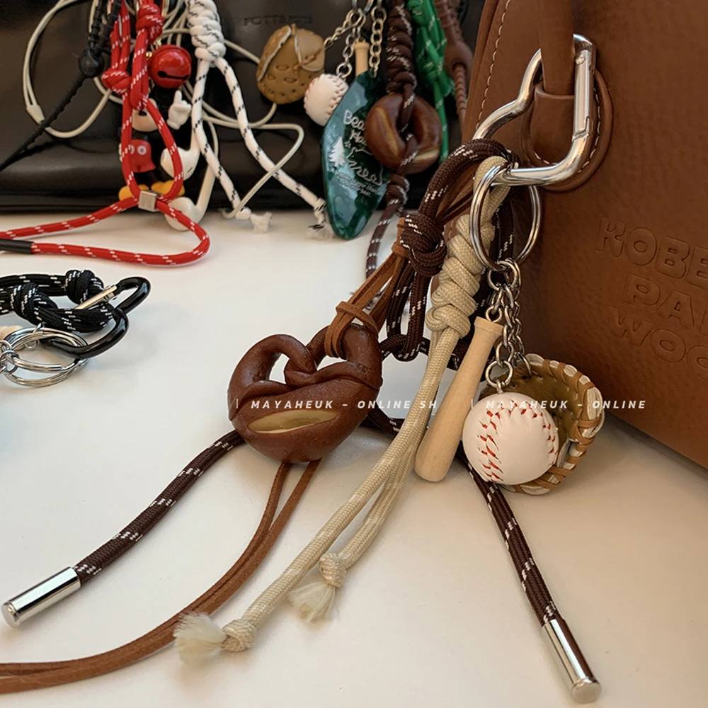 Keychain Y2k Rope Creative Handmade Nylon Rope Keychain Y2K Korea Fashion Bag Charm ...