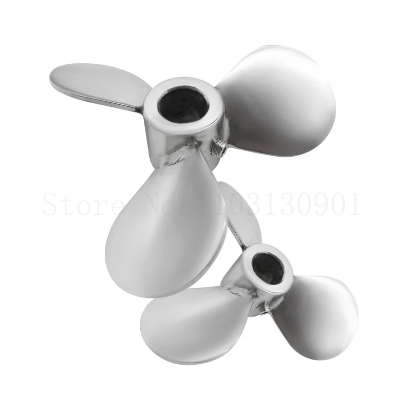 thumbnail image 2 of Stainless Steel 3-Blade Stirring Paddle (Impeller) - 80mm Diameter, 12mm Hole, For Paint, Ink, Lab Mixing 2 of 11