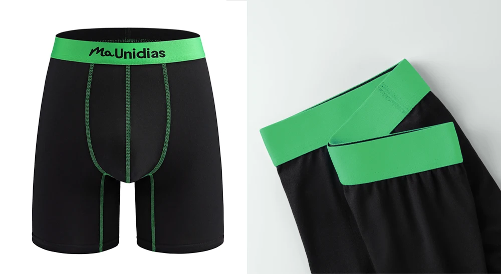 5-teilige mittellange Herrenhöschen, Shorts, Buchstabenbund, Boxershorts, bedruckte Unterwäsche, Herren-Boxershorts, sexy Herren-Unterhosen mit langem Bein – Detail 8