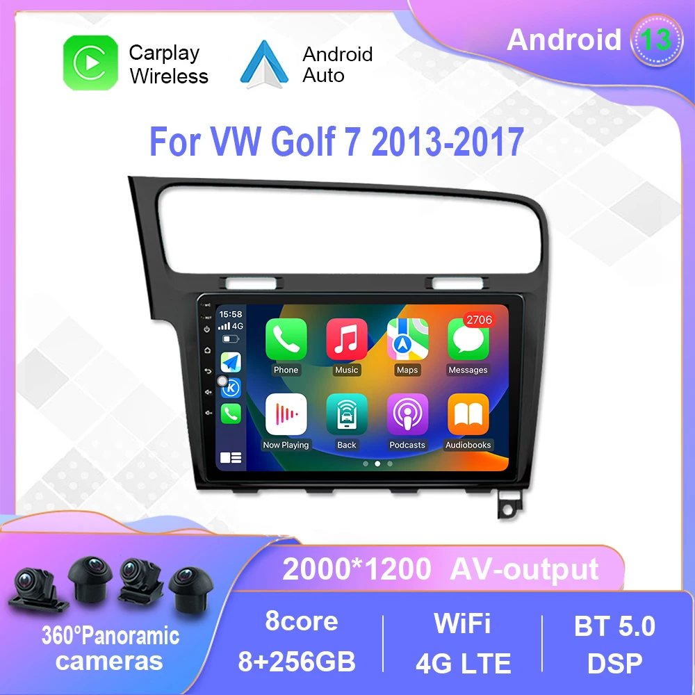 

Android 12.0 For VW Volkswagen Golf 7 2013-2017 Car Radio Multimedia Video Player Navigation stereo Carplay No 2din 2 din dvd