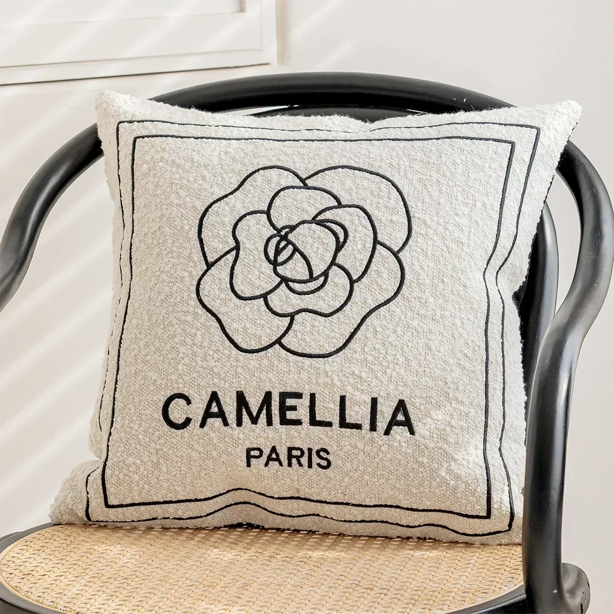 Camellia Floral decorative pillow cover