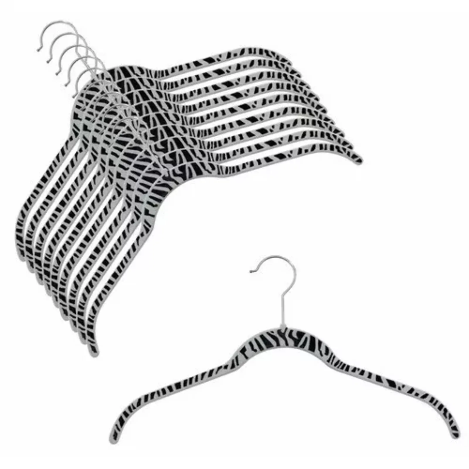 

17-inch slim shirt hanger zebra (pk10)-