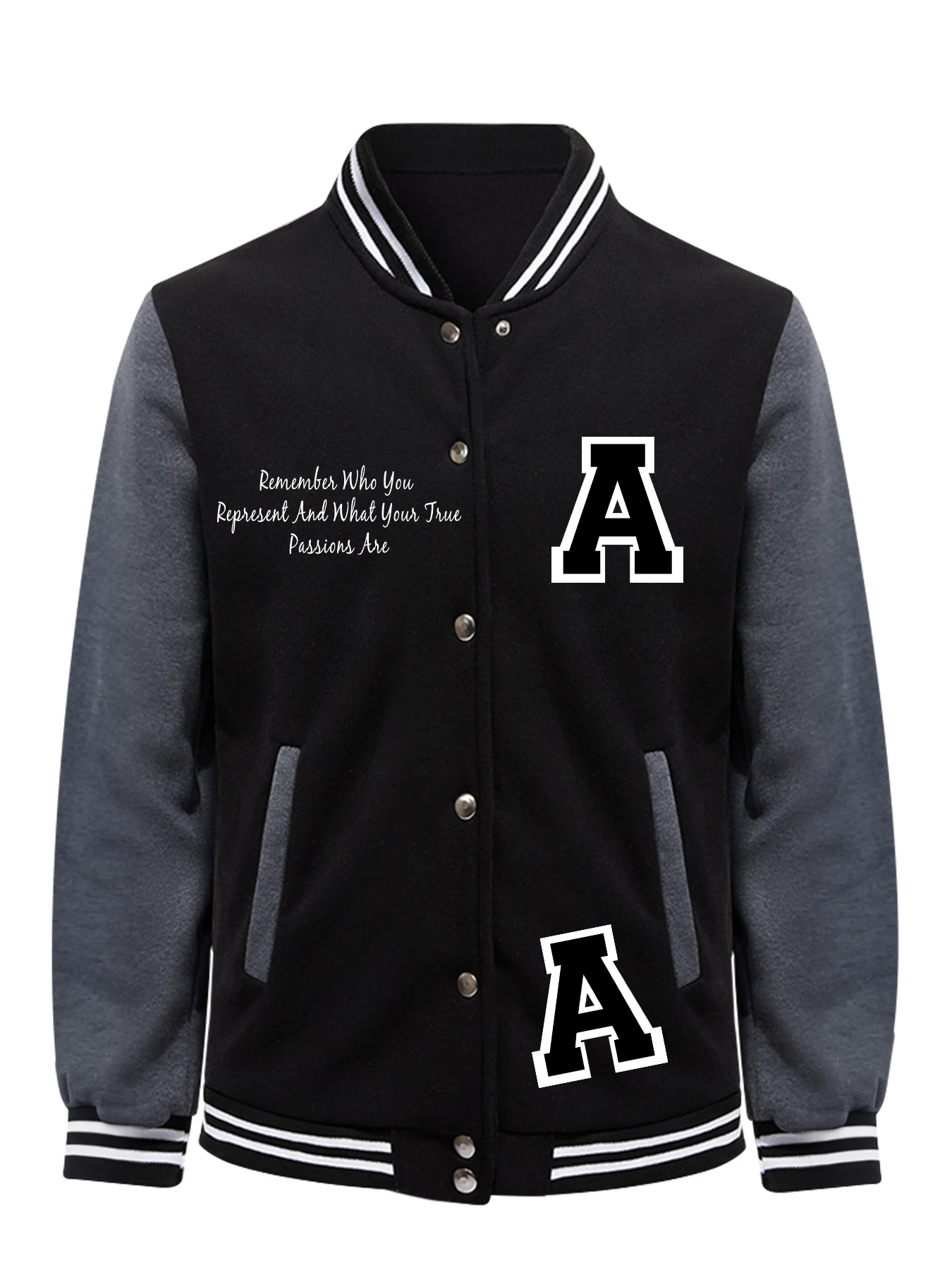 Remember Who You Repiesent Printed Men Baseball Jersey Harajuku Loose Streetwear Fashion Fleece Clothes Retro Autumn Button Top