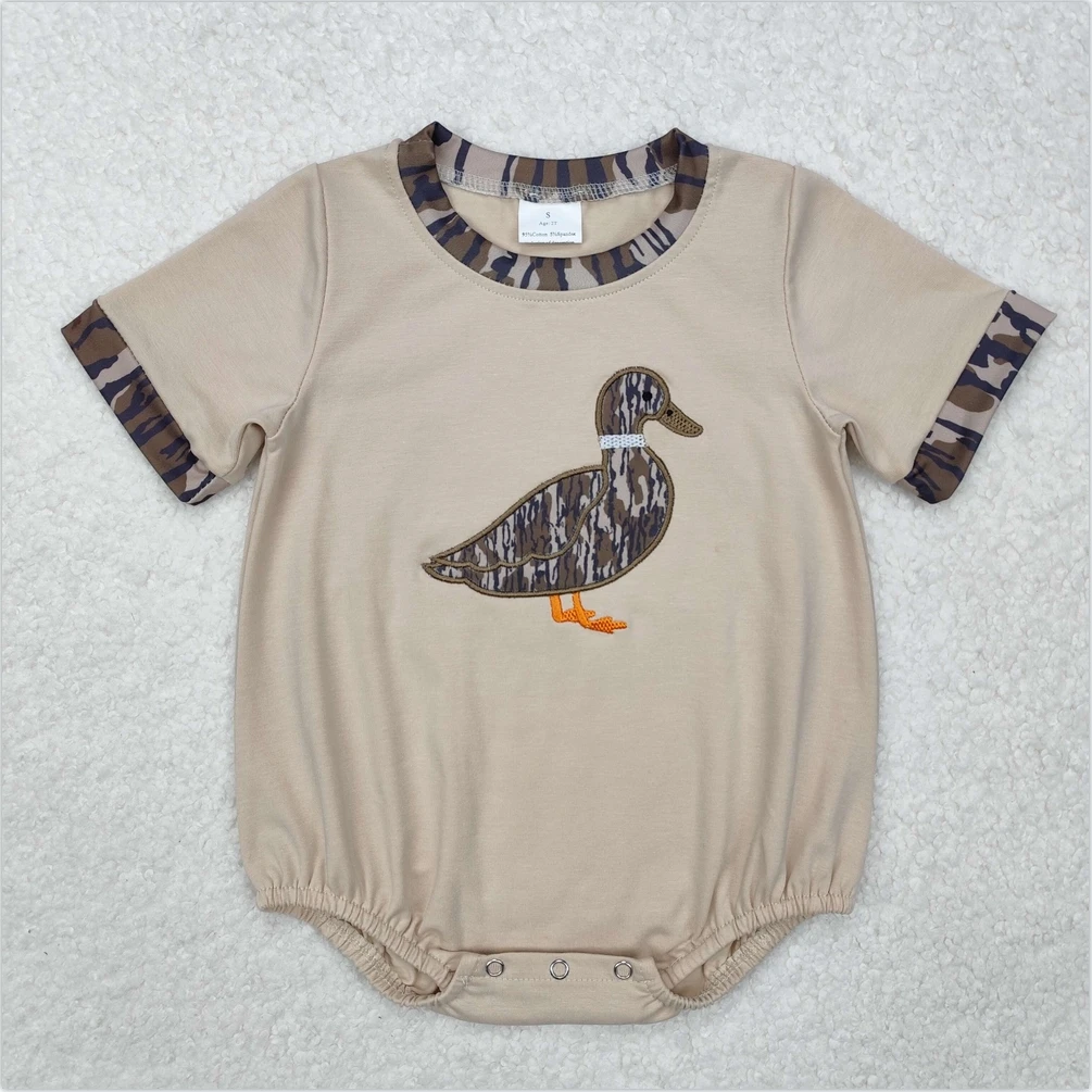 Girls Clothing Chicken embroidery Bubble Boutique short sleeve Summer baby clothes baby boys girls camo Romper set Jumpsuits