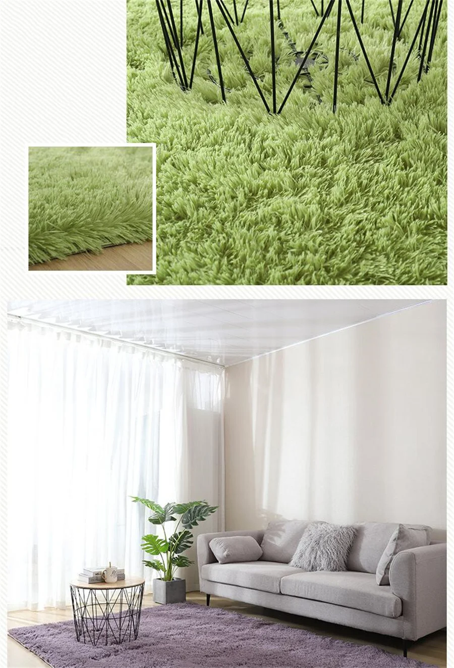 New Thick Carpet for Living Room Plush Rug Children Bed Room Fluffy Floor Carpets Window Bedside Home Decor Rugs Soft Velvet Mat