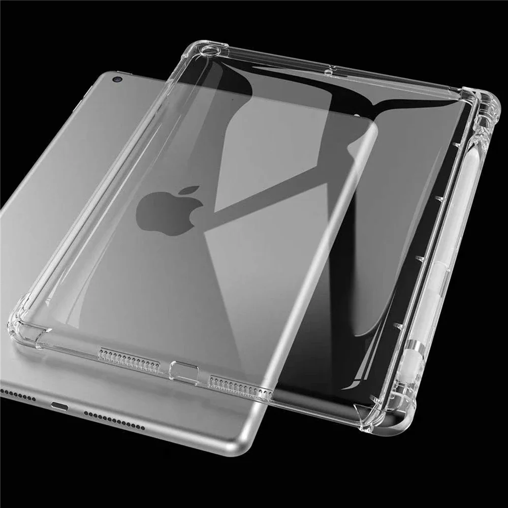 Silicone Shockproof Transparent TPU Tablet Back Cover Case