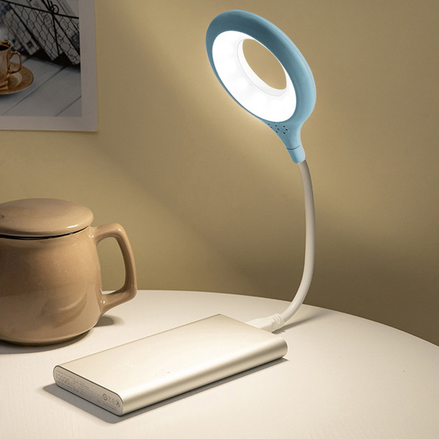 Reading Table Lamp Bright Foldable Dimmable Touch Desk Lamp DC 5V USB Powered 6500K Night Light Eye Protection Study Light