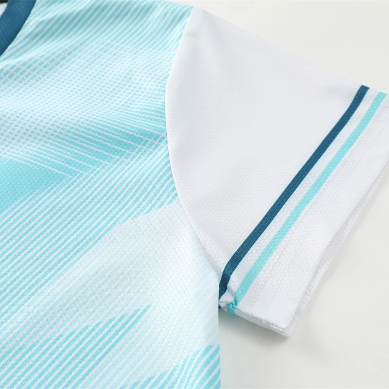 Badminton Shirt Men 3D Print Gym Trainer Running Breathable Silk Short Sleeve Team Game Jersey Tennis Billiards Shits