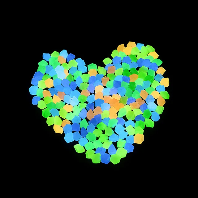 500 db Kerti Dekoráció Fényes Kövek Ragyogása A Sötét Kültéri Udvarban Gyeppályán Halvány Akvárium Kavicsos Sziklák 1000 - Image 4