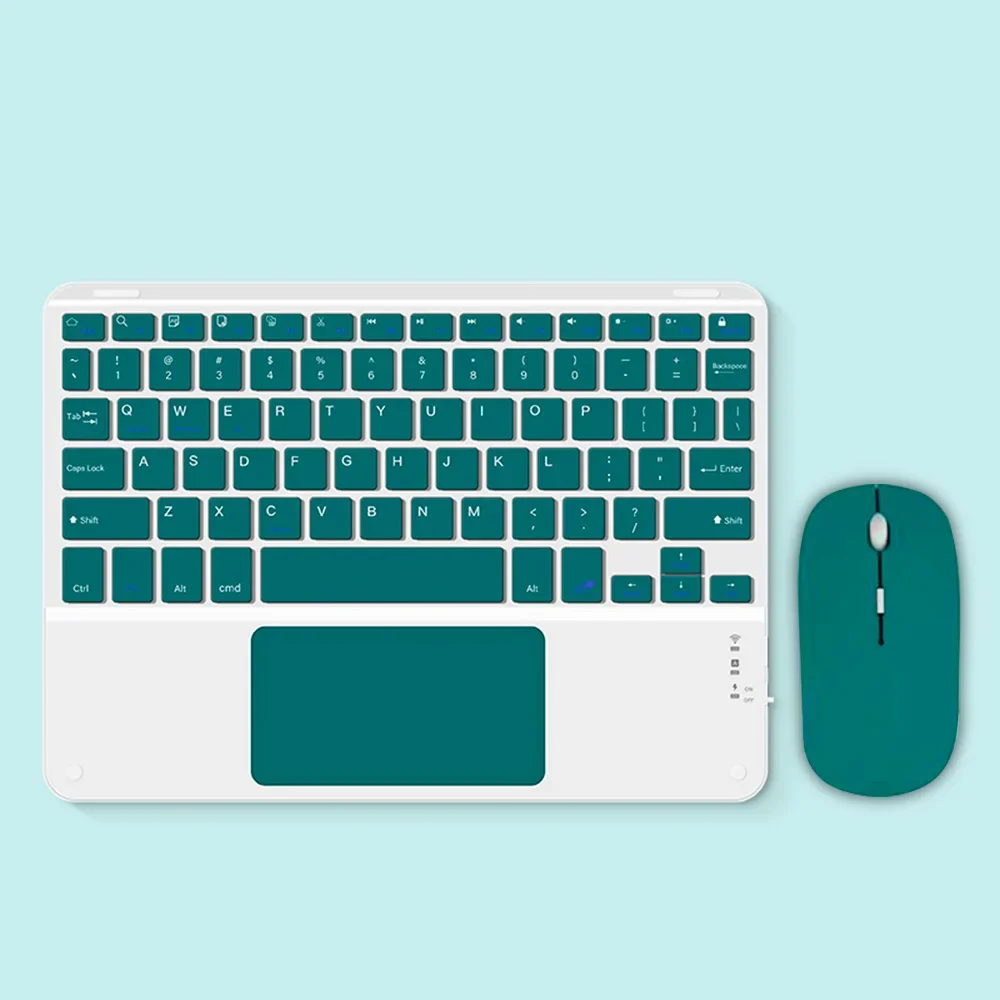 Wireless Silent Keyboard with Touchpad for Universal Bluetooth Devices