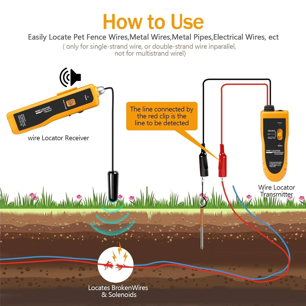 Noyafa NF-816 Underground Cable Tracker Anti-Interference Cable Tester Professional Cable Finder Network Tools 4