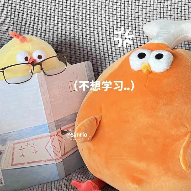 Cute Cartoon Chicken Legs Shape Chicken Plushies Toys Soft Stuffed Kawaii Throw Pillow for Children Girls Funny Gifts Room Decor