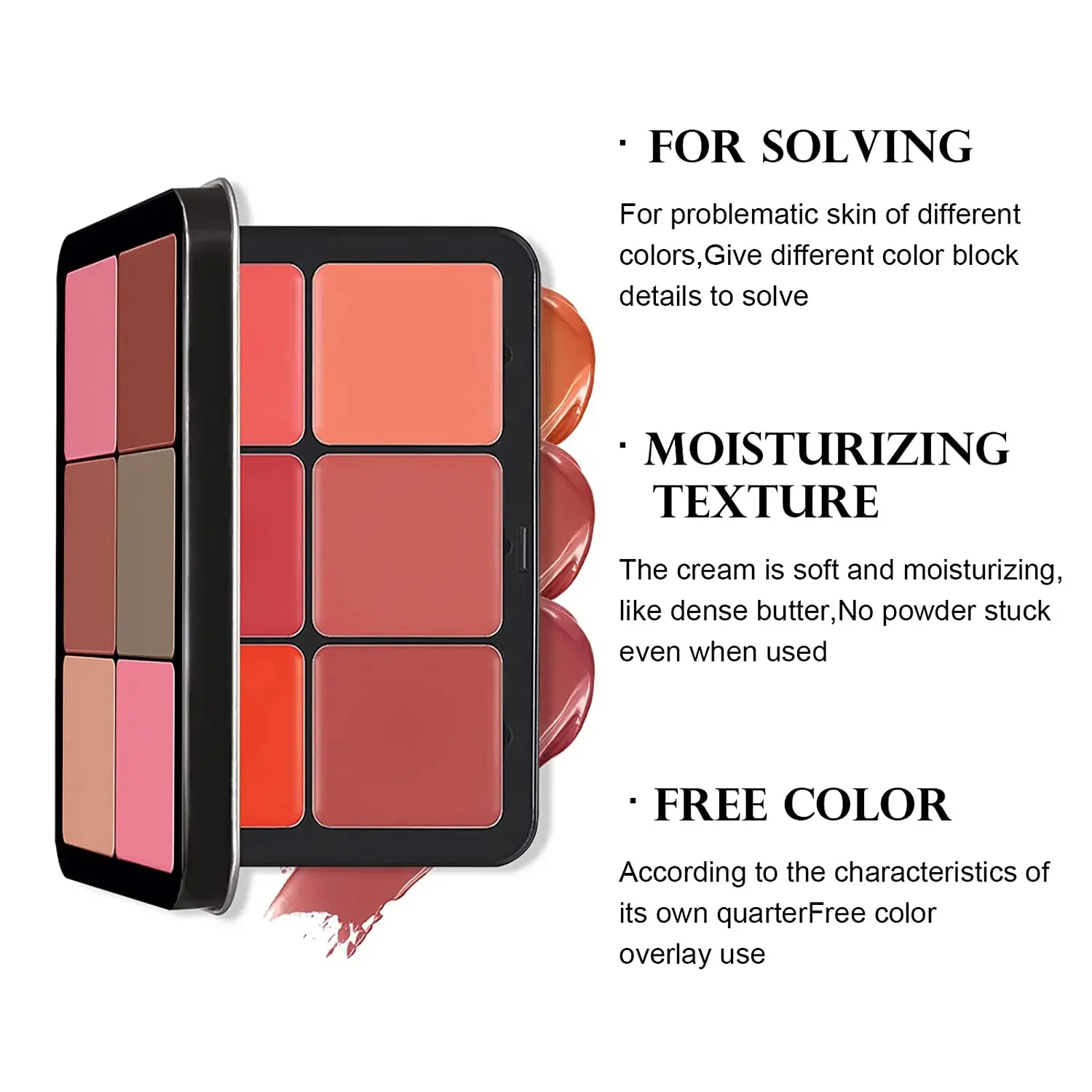Blush Palette Creamy Matte Rouge Concealer All-in-One Makeup 16 Colors