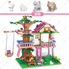 2024 Girls Friendship Tree House Villa Castle Building Blocks Classic Friends Girl's Model Figures Toys For Kids Birthday Gift 3