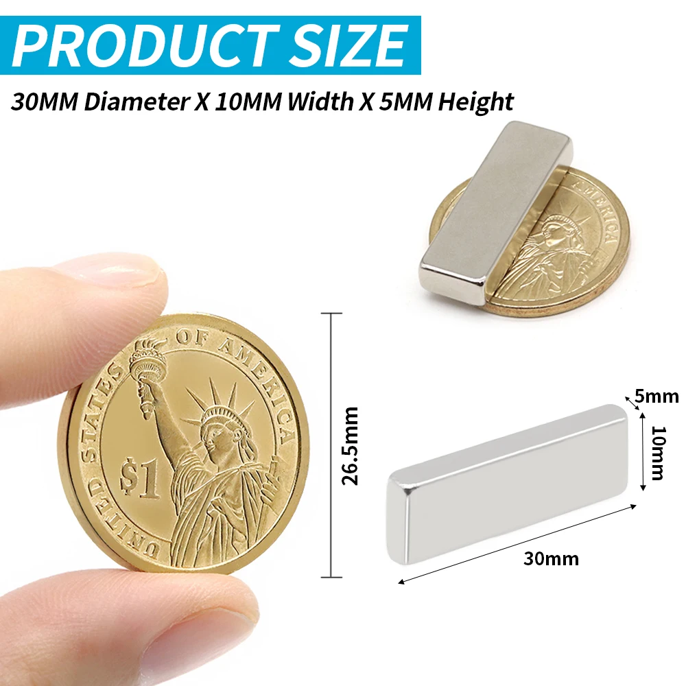 2/5/10/20/50Pcs 30x10x5 N35 Neodymium Magnet 30mm X 10mm X 5mm NdFeB Block Super Powerful Strong Permanent Magnetic imanes neodymium magnets