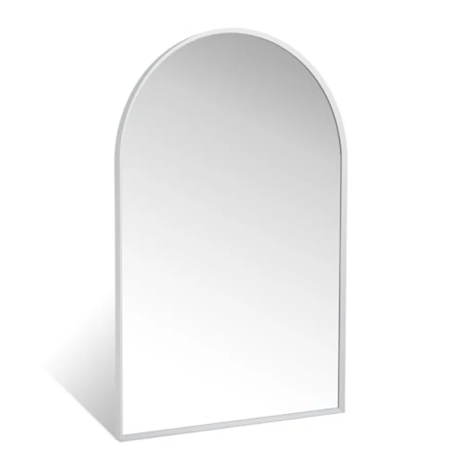 24" x 36" Mirror Modern Aluminum Alloy Metal Frame Arch Bathroom Vanity and Wall Decor Mirror for Bathroom Living Room Bedroom