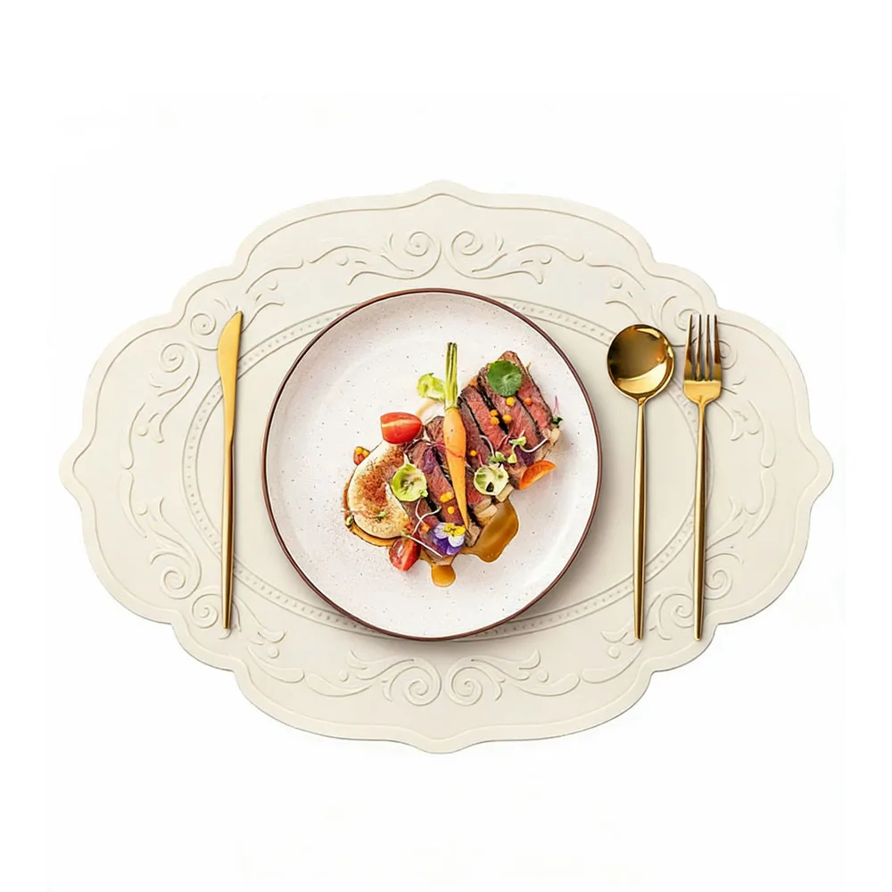 Round Silicone Table Mat - Heat Resistant, Waterproof, & Durable Non-Slip Kitchen Pad