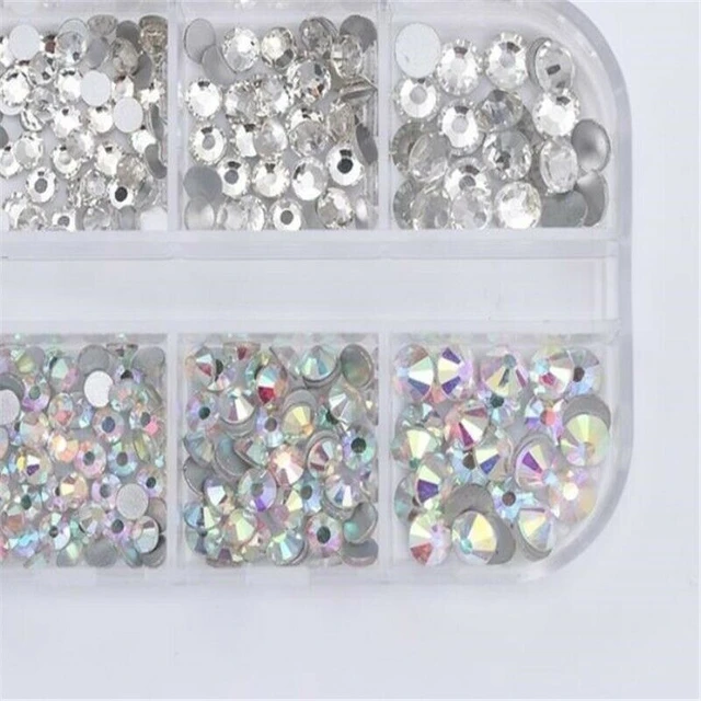 12box/set Crystal Rhinestone Diamond Gems 3D Glitter Nail Art Decoration 