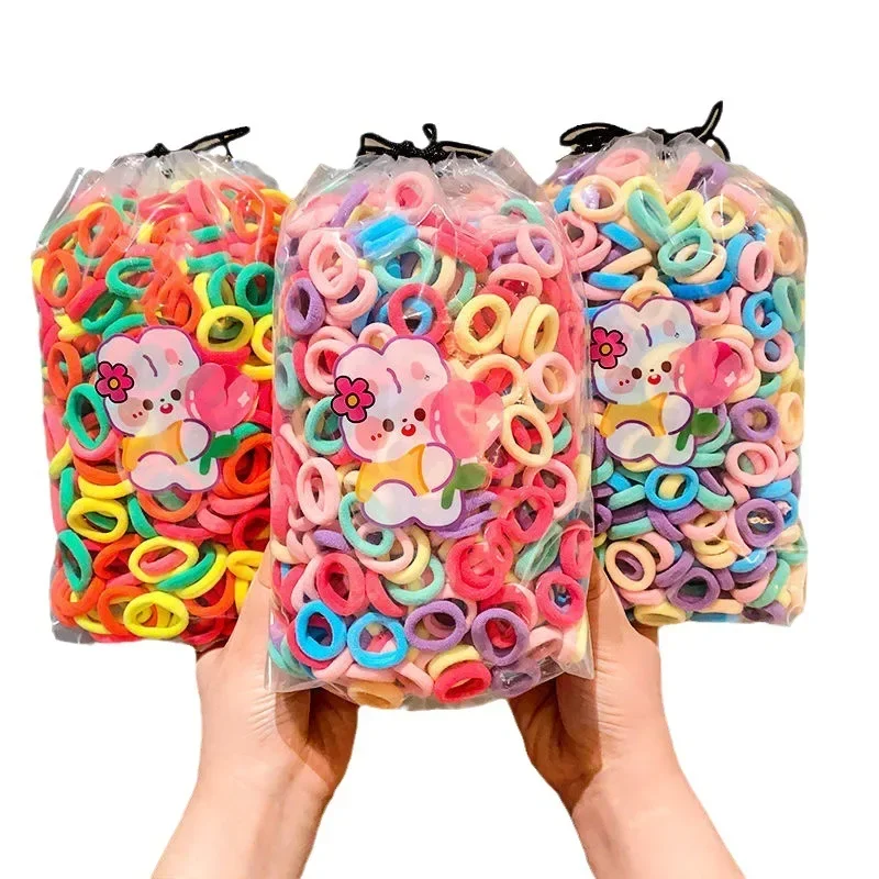 Hair beads for girls kids women hair ties with hair clip(multicolour 100  psc) plastic mini