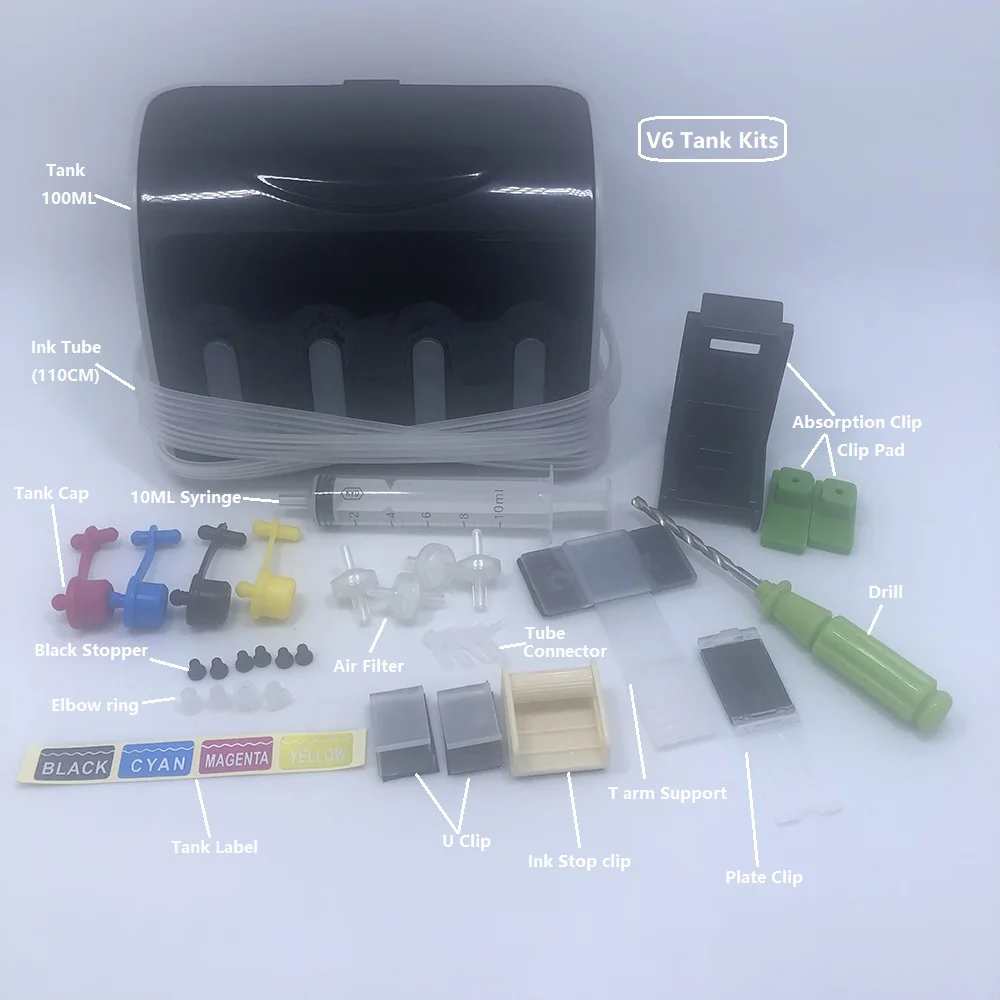 YOTAT Universal CISS 4 Color DIY Kits для Canon PG-40 PG-50 PG-340 PG-440 PG-540 PG-640 PG-740 PG-840 CL-41 CL-51 CL-341 | Компьютеры и