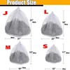 4 Pack Mesh Laundry Bag - Machine Washable Drawstring Design Travel Wash Bag for Blouses, Hosiery, Stockings, and Underwear 3